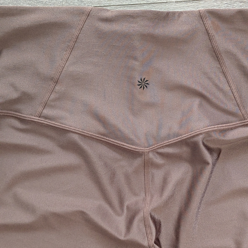 Athleta Elation‎ Shine Tight Leggings Women's XL Brown High Rise - Picture 4 of 4